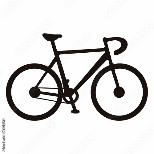 Silhouette of a BMX bike isolated on white background illustration art