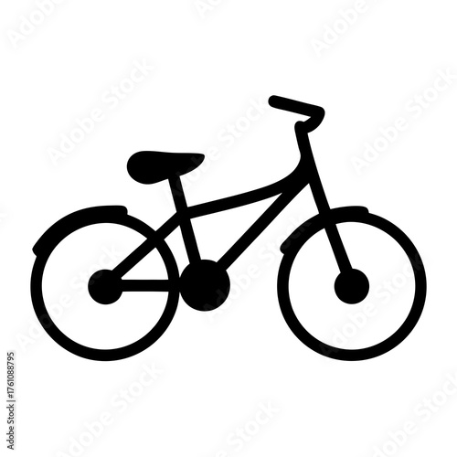Silhouette of a BMX bike isolated on white background illustration art