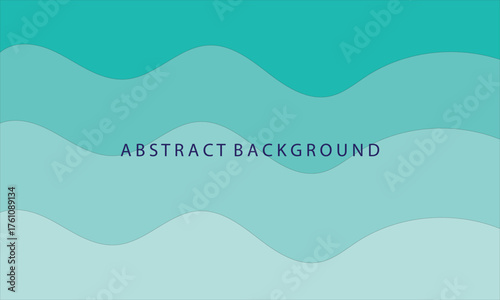 Smooth Wavy Aqua Layers Abstract Background