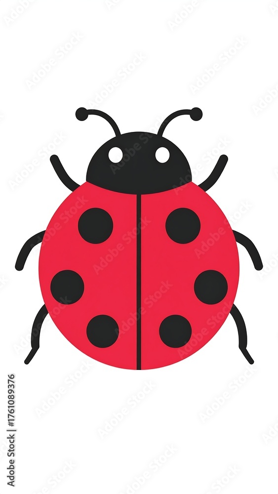 Obraz premium Red ladybug illustration