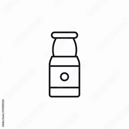 ayran bottle icon sign vector