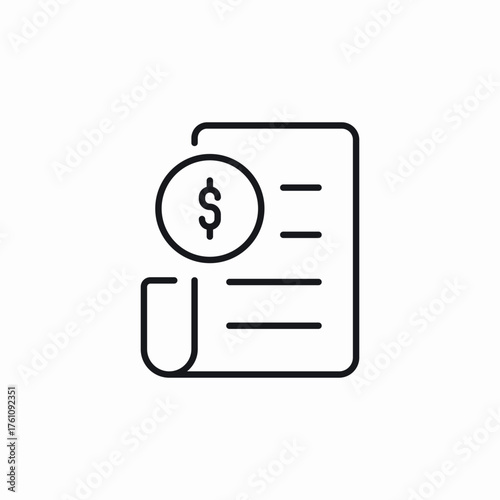 bill invoice icon sign vector