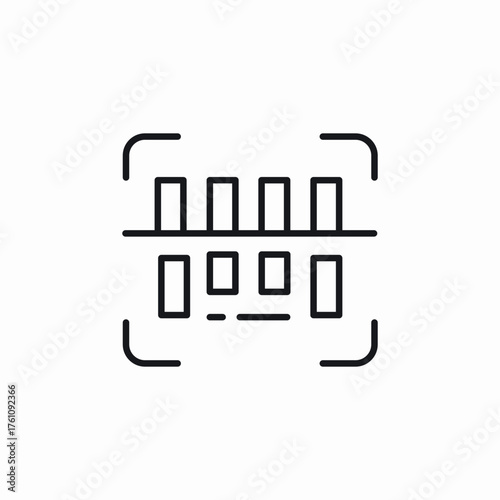 barcode scan icon sign vector