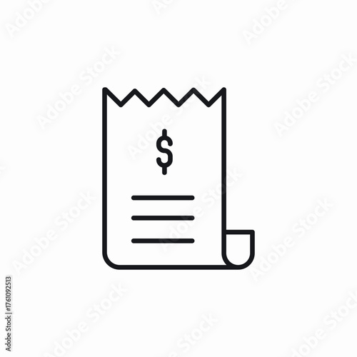 check bill icon sign vector