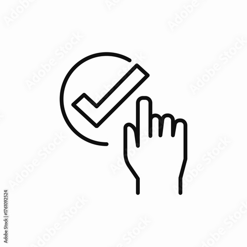 check mark choice icon sign vector