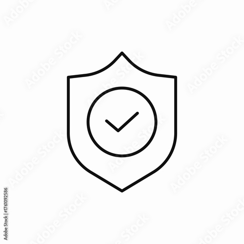 check mark shield guard icon sign vector