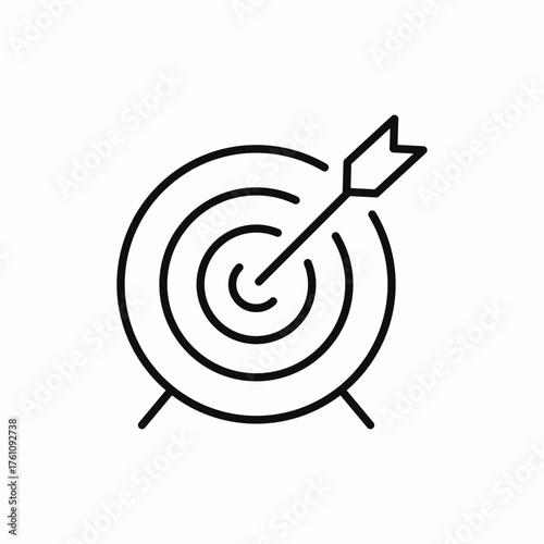 darts aim goal icon sign vector