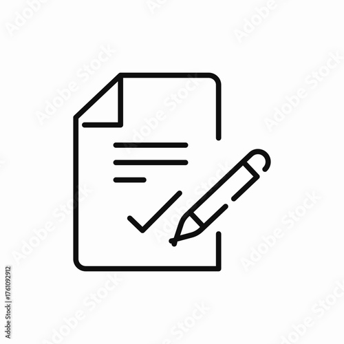 file check mark document icon sign vector