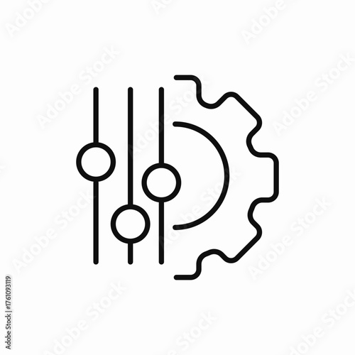 settings customization icon sign vector