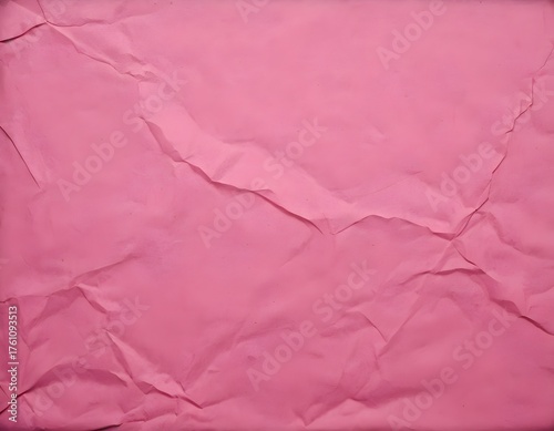 Crumpled wrinkled Paper Poster Photo Effect Mockup, Crumpled Paper texture overlay effec, pink crumpled paper