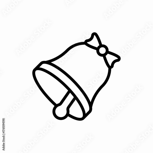 bell holiday icon sign vector