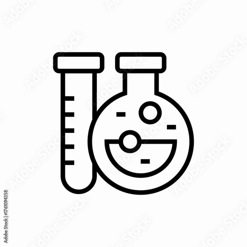 chemistry flask icon sign vector