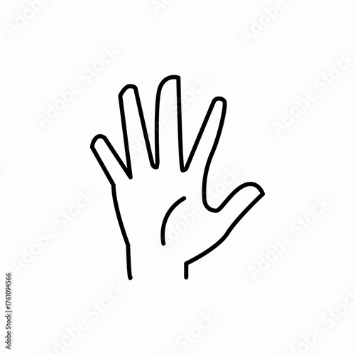 hand five high icon sign vector