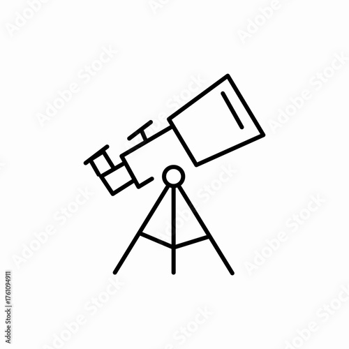telescope look sky icon sign vector