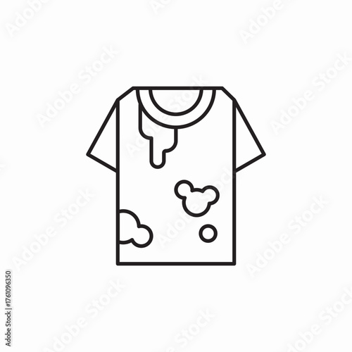 dirty shirt icon sign vector