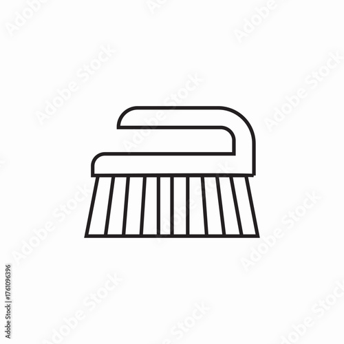 floor cleaning brush icon sign vector