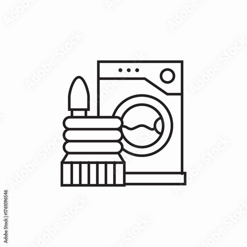 laundry washing machine icon sign vector
