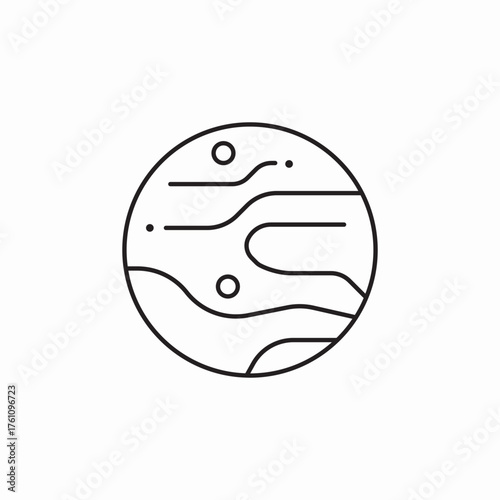 planet cosmos icon sign vector