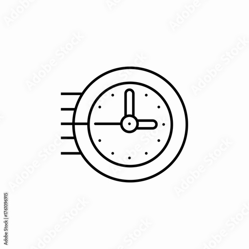 time fast icon sign vector