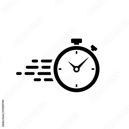 Fast stopwatch icon representing speed and time efficiency