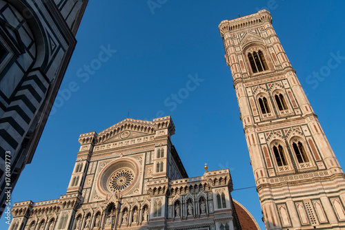 Cathedral of Santa Maria del Fiore and Giotto's Bell Tower, Piazza Del Duomo, Florence, Tuscany, Italy