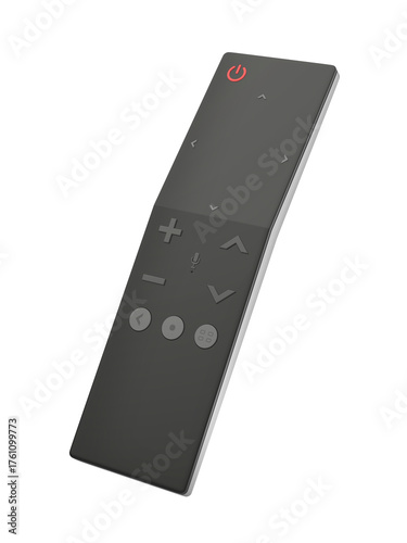 Smart TV remote control on transparent background