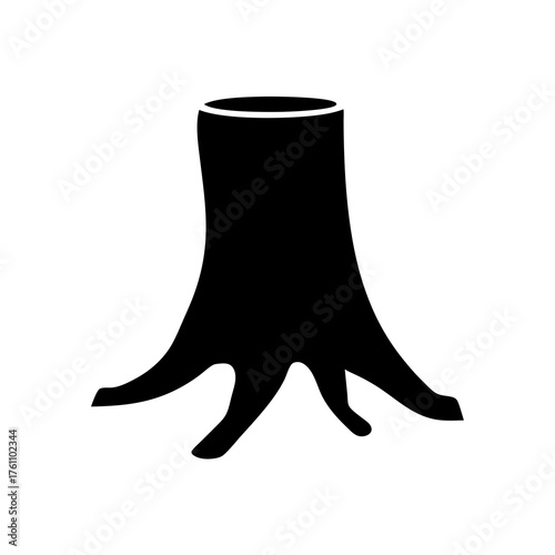 Scalable vector graphic illustration of a tree stump icon for your design needs