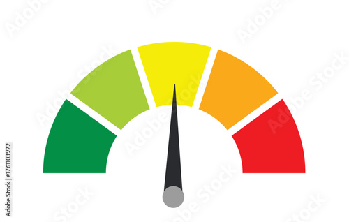 Colorful gauge scale. vector illustration