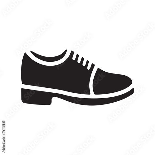 Classic Oxford Shoe Silhouette Vector Design - Elegant Footwear Illustration