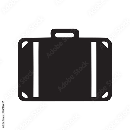 Travel luggage silhouette design vector illustration, ideal for travel and vacation concepts