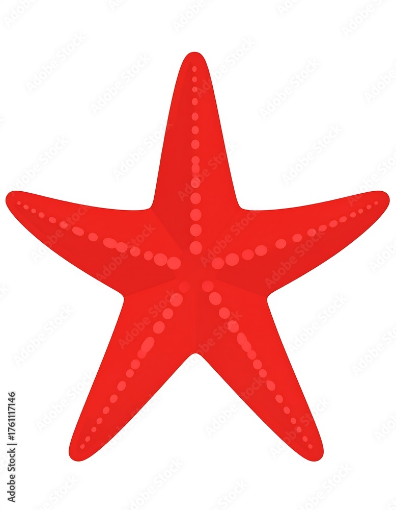 Obraz premium Red starfish graphic
