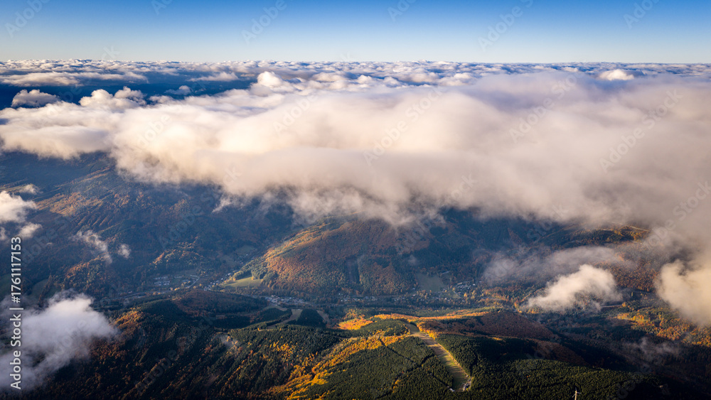 Fototapeta premium clouds over the mountains