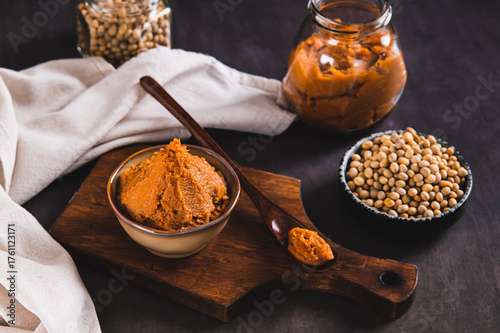 Soybean paste for snack in a bowl on the table