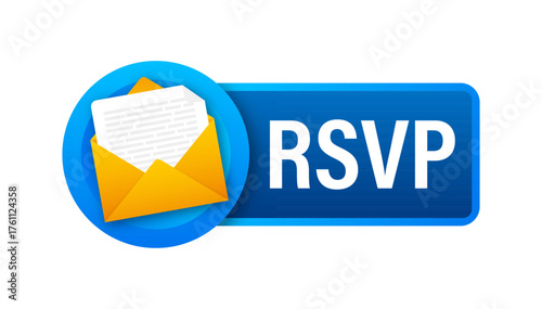 RSVP button icon showing mail envelope and confirmation