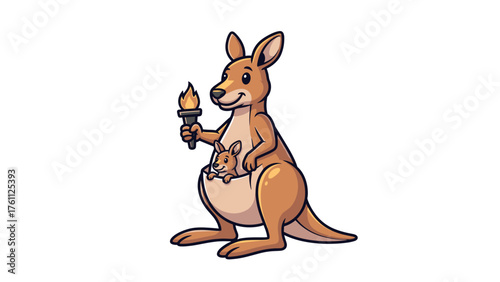 Cute Kangaroo Chef Mascot