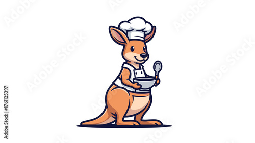 Cute Kangaroo Chef Mascot
