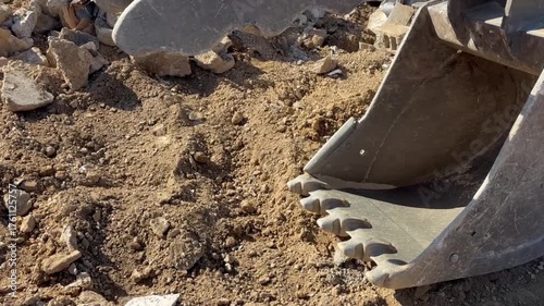 Wallpaper Mural An Excavator Scoop Mechanism at Construction Site Torontodigital.ca