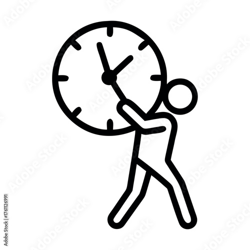 A businessman holds a clock, symbolizing the urgent concept of time and money in a deadline