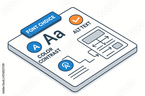 Web accessibility design: font choice, color contrast, alt text guide