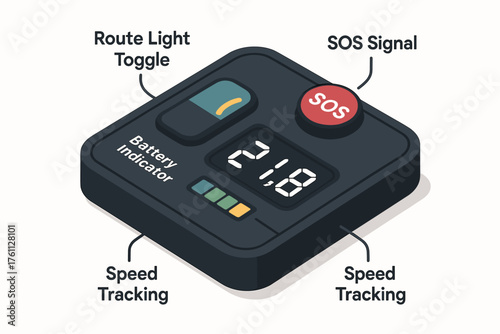 Advanced navigation device with sos and speed tracking features