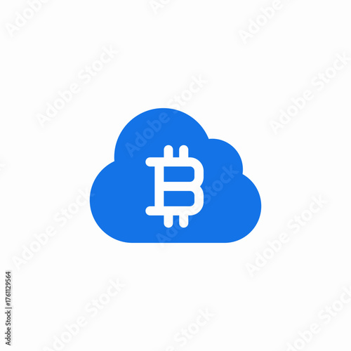 crypto cloud data icon sign vector