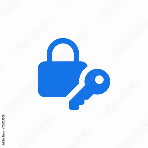 key lock protection icon sign vector