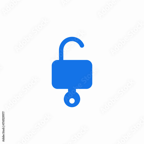 unlock lockpad key icon sign vector