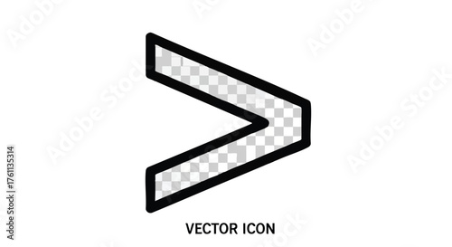 42. **greater than sign outline icon vector full color**
