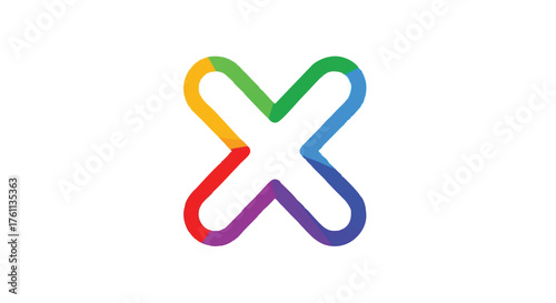 27. **multiplication sign outline icon vector full color**
