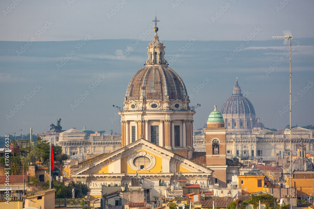 Naklejka premium Rome city rooftops