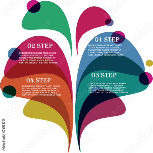 Colorful Abstract Infographic for Step-by-Step Process
