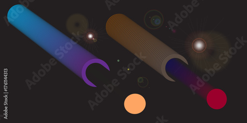 This abstract vector illustration uses a black pencil tool to design an icon