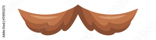 Handsome man elegant mustache cartoon