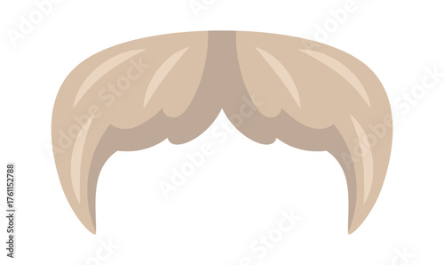 Thick long grey-haired farmer moustache